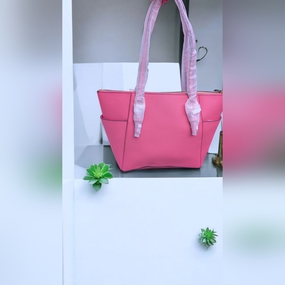 Michael Kors Charlotte Large Top Zip Shoulder Tote Bag Tea Rose (NWT) - Picture 4 of 9